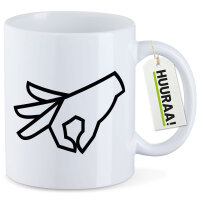 Kaffeetasse Reingeguckt Hand 330ml