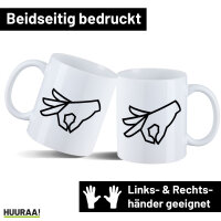 Kaffeetasse Reingeguckt Hand 330ml