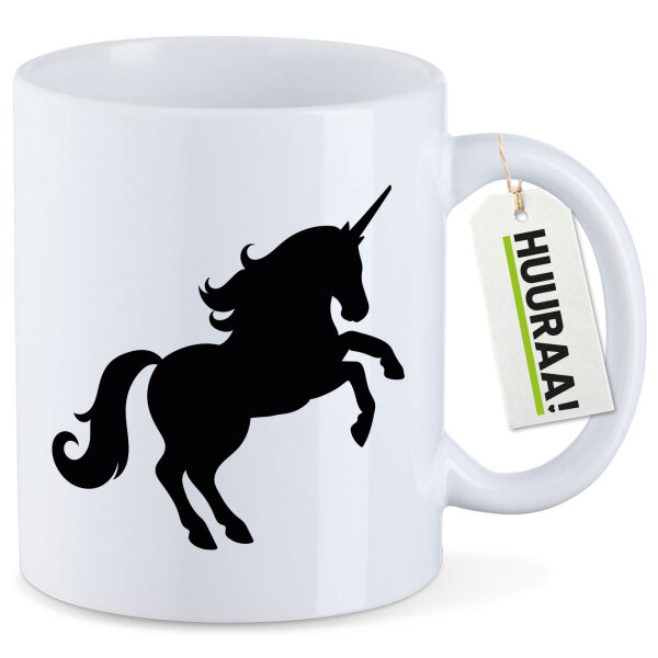 Kaffeetasse Einhorn Silhouette 330ml