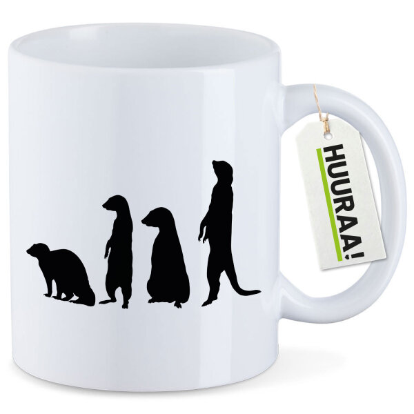 Kaffeetasse Erdmännchen Silhouette 330ml