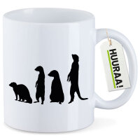 Kaffeetasse Erdmännchen Silhouette 330ml
