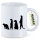 Kaffeetasse Erdmännchen Silhouette 330ml