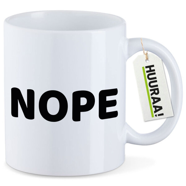 Kaffeetasse Nope Schriftzug 330ml