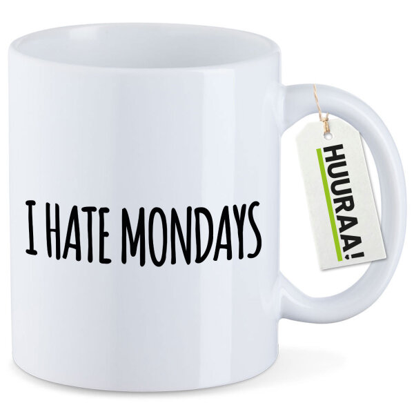 Kaffeetasse I hate mondays Schriftzug 330ml