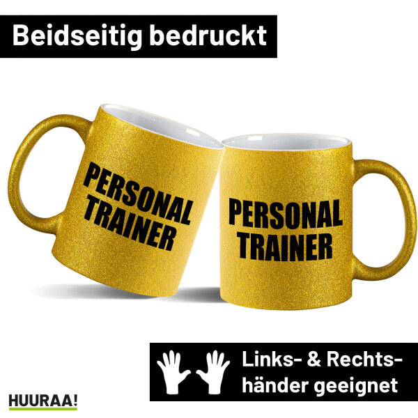 Glitzertasse Personal Trainer Training 330ml