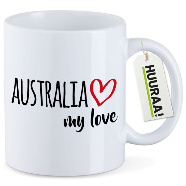 Kaffeetasse Australia my love 330ml