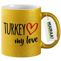 Glitzertasse Turkey my love 330ml