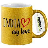 Glitzertasse India my love 330ml