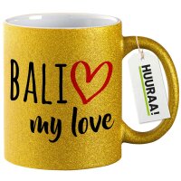 Glitzertasse Bali my love 330ml