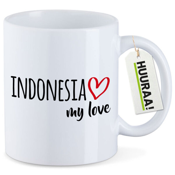 Kaffeetasse Indonesia my love 330ml