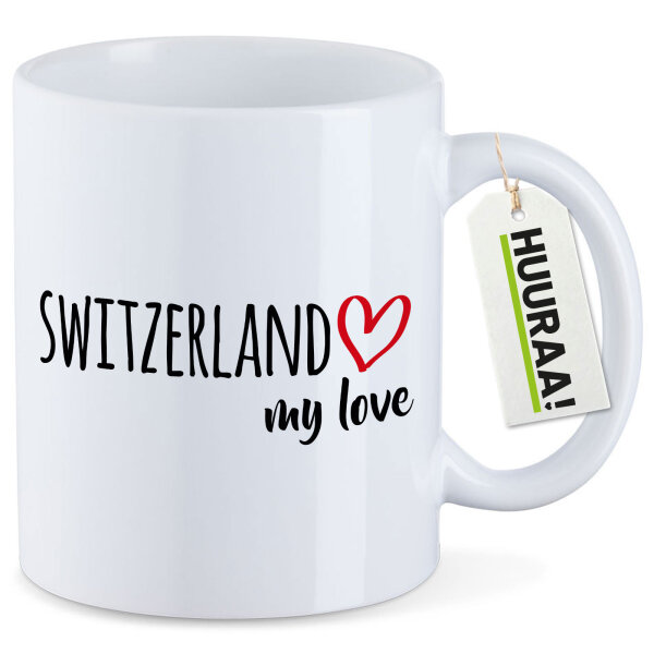 Kaffeetasse Switzerland my love 330ml