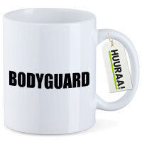 Kaffeetasse Bodyguard Schriftzug 330ml