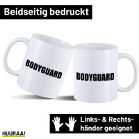 Kaffeetasse Bodyguard Schriftzug 330ml