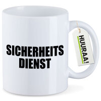 Kaffeetasse Sicherheitsdienst Schriftzug 330ml