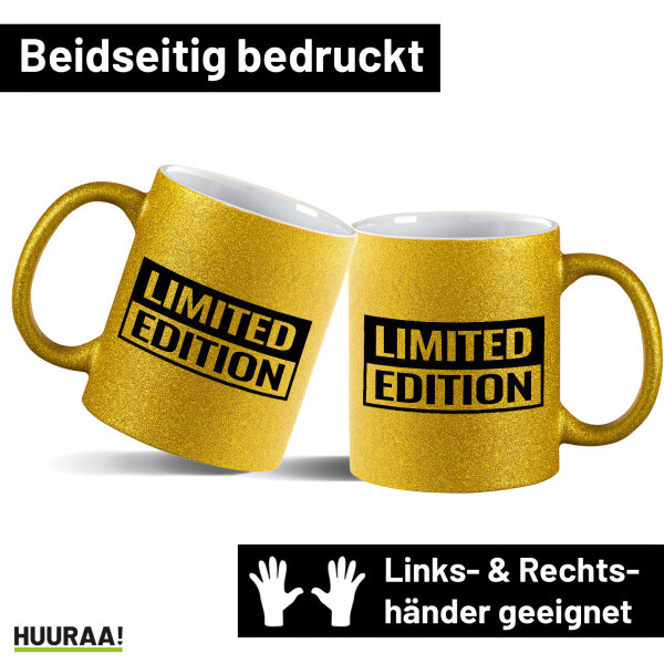 Glitzertasse Limited Edition Schriftzug 330ml
