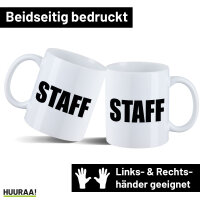 Kaffeetasse Staff Schriftzug 330ml