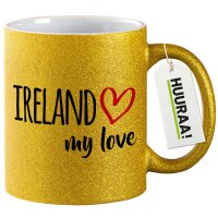 Glitzertasse Ireland my love 330ml