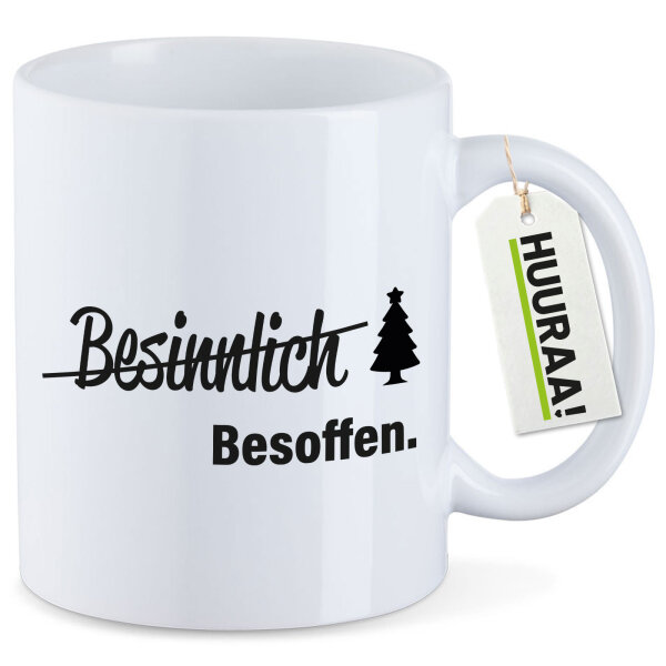 Kaffeetasse Besinnlich Besoffen Tannenbaum 330ml
