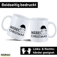 Kaffeetasse Merry Christmas Katze 330ml
