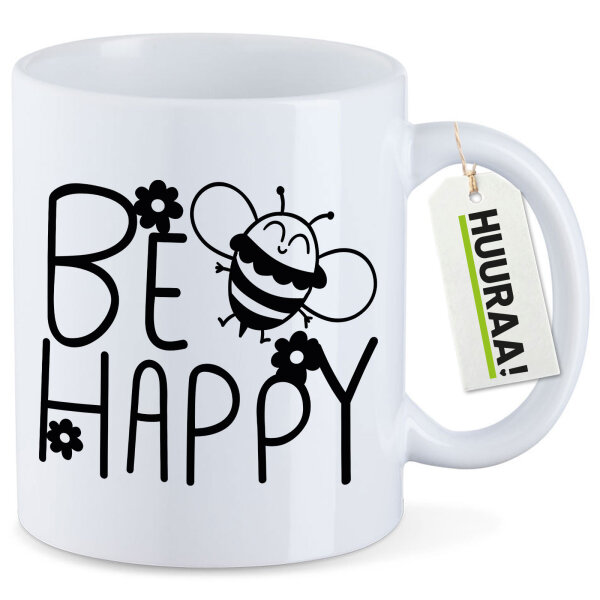 Kaffeetasse Be Happy Biene 330ml