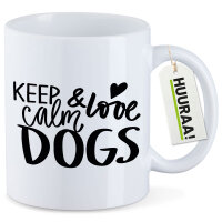 Kaffeetasse Keep calm and love Dogs 330ml