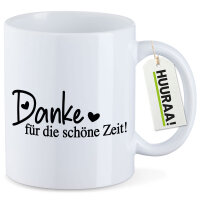 Kaffeetasse Danke für die schöne Zeit Herzen 330ml