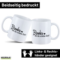 Kaffeetasse Danke für die schöne Zeit Herzen 330ml