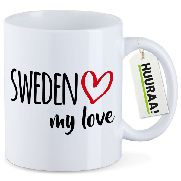Kaffeetasse Sweden my love 330ml