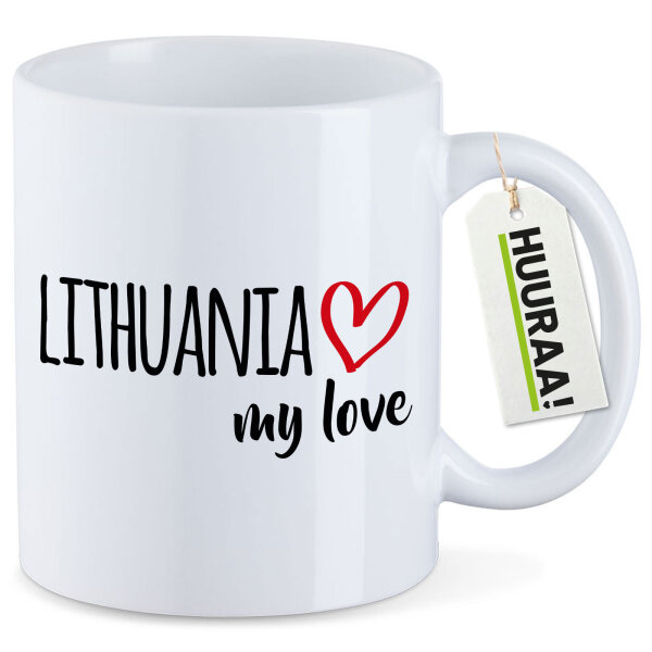 Kaffeetasse Lithuania my love 330ml