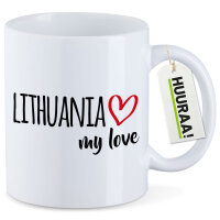 Kaffeetasse Lithuania my love 330ml
