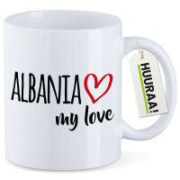 Kaffeetasse Albania my love 330ml