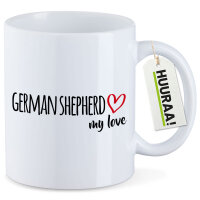 Kaffeetasse German Shepherd my love 330ml