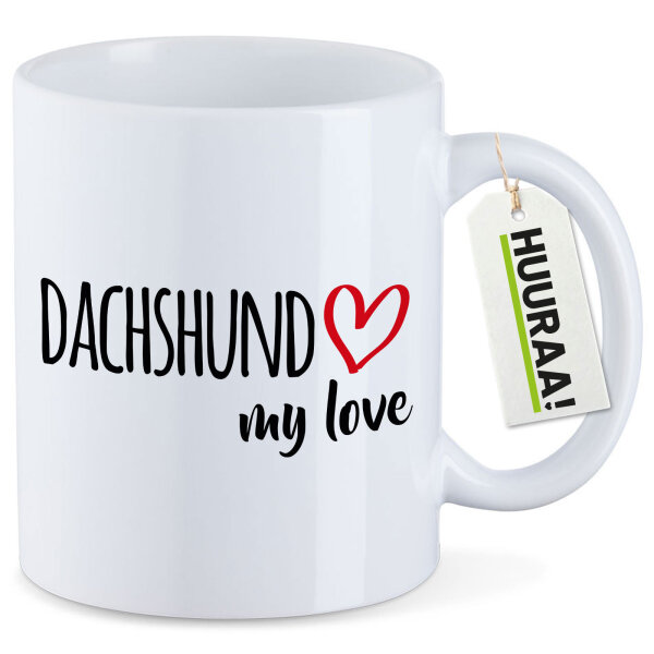 Kaffeetasse Dachshund my love 330ml