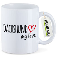 Kaffeetasse Dachshund my love 330ml