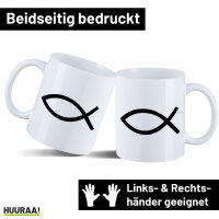 Kaffeetasse Fisch Symbol 330ml