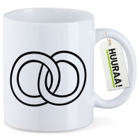 Kaffeetasse Ringe Hochzeitsringe 330ml