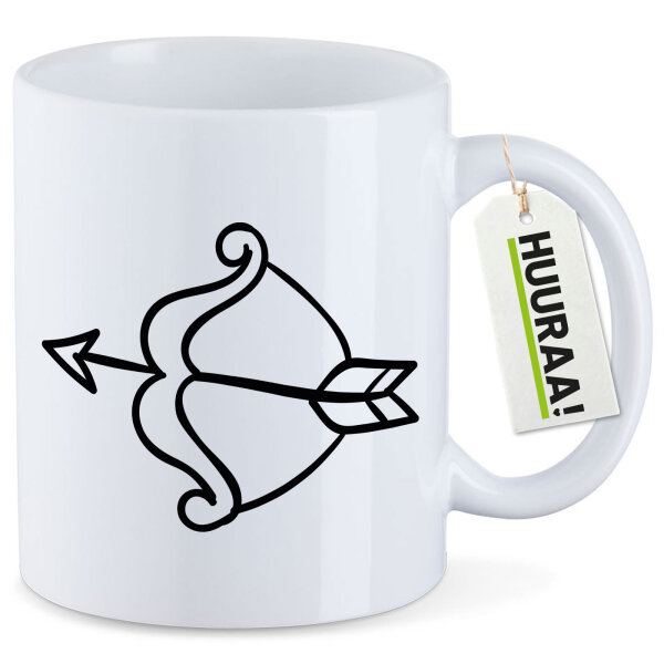 Kaffeetasse Amors Pfeil Bogen 330ml