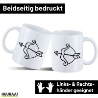 Kaffeetasse Amors Pfeil Bogen 330ml
