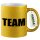 Glitzertasse Team Schriftzug 330ml