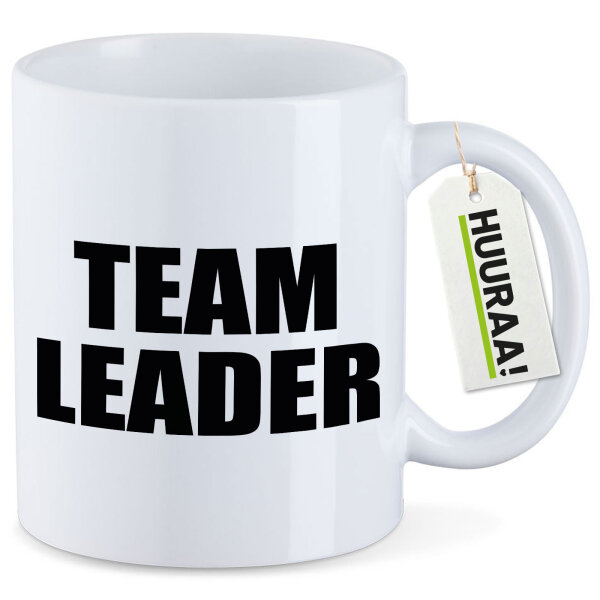 Kaffeetasse Team Leader Schriftzug 330ml