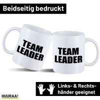 Kaffeetasse Team Leader Schriftzug 330ml