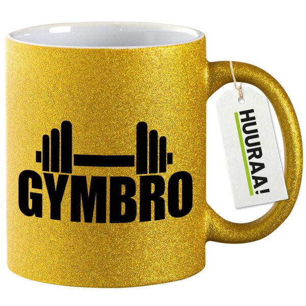 Glitzertasse Gymbro Hantel 330ml