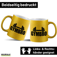 Glitzertasse Gymbro Hantel 330ml