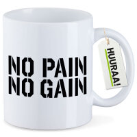 Kaffeetasse No pain gain Hantel 330ml