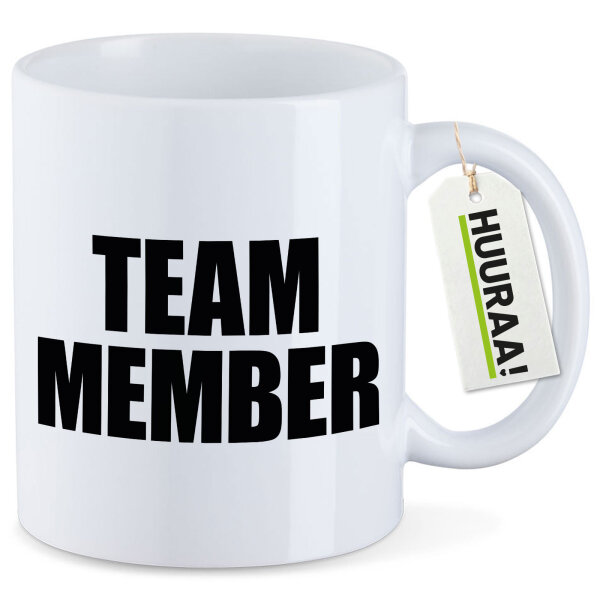 Kaffeetasse Team Member Schriftzug 330ml
