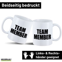 Kaffeetasse Team Member Schriftzug 330ml