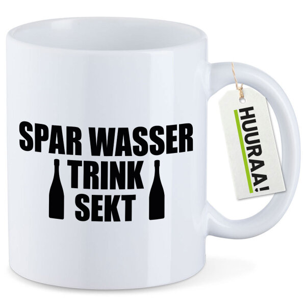 Kaffeetasse Spar Wasser Trink Sekt Sektflasche 330ml