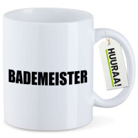 Kaffeetasse Bademeister Schriftzug 330ml