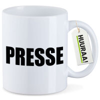 Kaffeetasse Presse Schriftzug 330ml