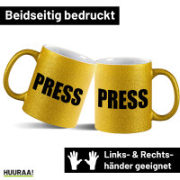 Glitzertasse Press Schriftzug 330ml